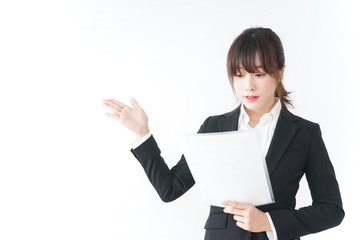 businesswoman doing presentation