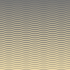 Geometric vector ornament. Modern background with golden waves. Geometric modern pattern