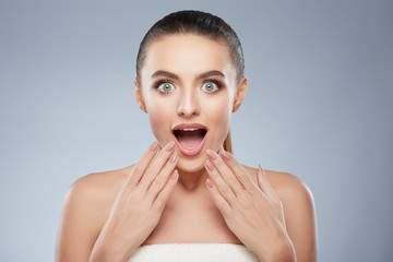 Very surprised girl
