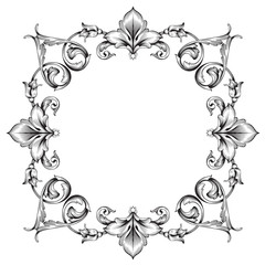 Classical baroque ornament vector 