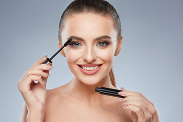 Fototapeta premium Perfect with nude make up at studio