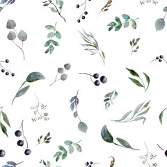 Wedding bridal bouquet seamless pattern