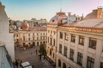 Fototapeta na wymiar Old city of Bucharest in Romania