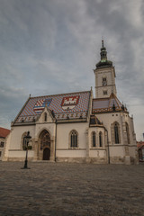 Fototapeta na wymiar Saint Mark Church in Zagreb