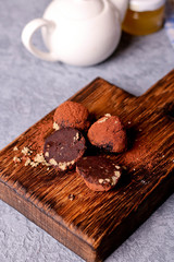 Homemade healthy vegan chocolate candy