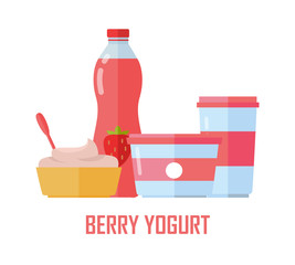 Berry Yogurt, Dairy Products from Milk