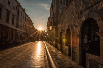 Fototapeta na wymiar Early morning in Dubrovnik