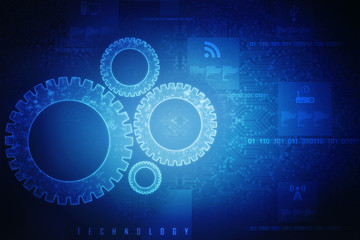 2d illustration gear Network
