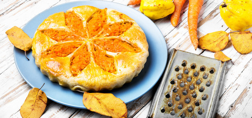 Autumnal vegetable pie