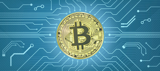 Bitcoin Konzept - die neue Weltwährung
