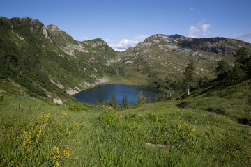 Bergsee in den Schweizer Alpen
