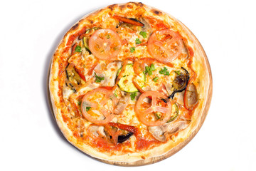 Pizza on a white background