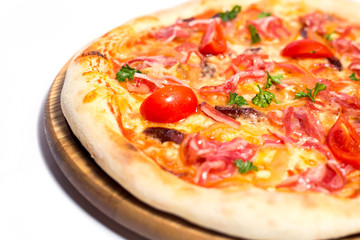 Pizza on a white background