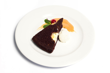dessert on a white background