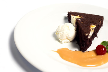 dessert on a white background