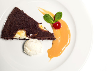 dessert on a white background