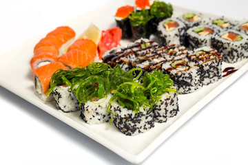 sushi on a beautiful plate