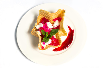 dessert on a white background