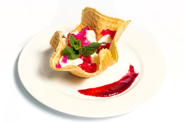 dessert on a white background