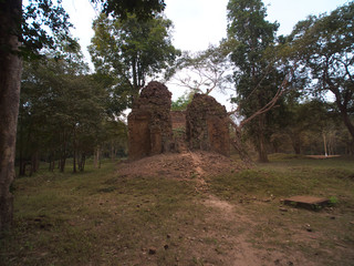 Kampong Thom,Cambodia-December 21, 2017: Sambor Prei Kuk is an archaeological site in Cambodia. It dates from the 7th century.