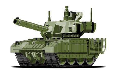 Cartoon modern armored tank