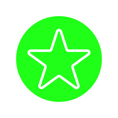 Star button. Star vector icon. White line star icon. 