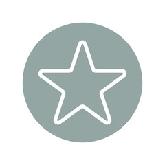 Star button. Star vector icon. White line star icon. 