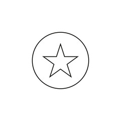 Star line vector icon. Star button.