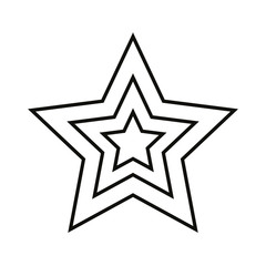 Obraz premium Cute star line vector icon. Star best favorite logo.