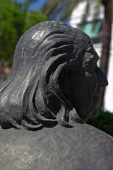 El Puerto de Santa María (Cádiz) Spain. Monument to the poet Rafael Alberti Polvorista Square in...
