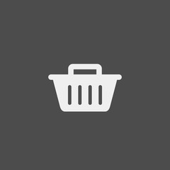 Basket flat vector icon. Buy flat vector icon