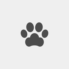Fototapeta na wymiar Trail paws flat vector icon