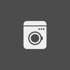 Washing machine flat vector icon