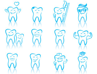 Set of dentistry symbols