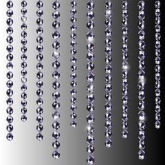 Faceted beads. Jewelry. Crystals. Decoration. Shine. Beautiful background. Bijouterie.