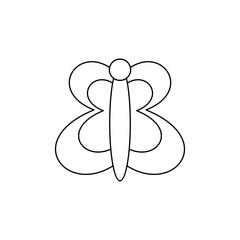 Butterfly outline logo icon design