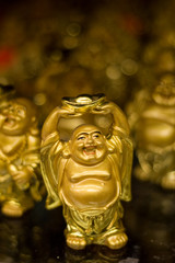 Buddha gold happy figurines