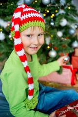 Kid celebrating christmas