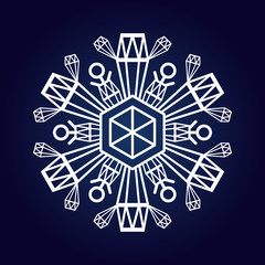 Snowflake winter symbol