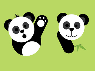 cute panda head design