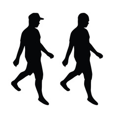 walking down man silhouette