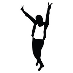 posing woman silhouette design