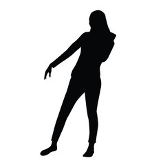 posing woman silhouette design