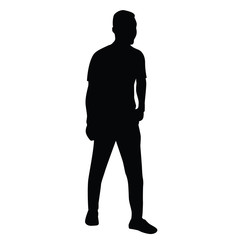 walking man silhouette design