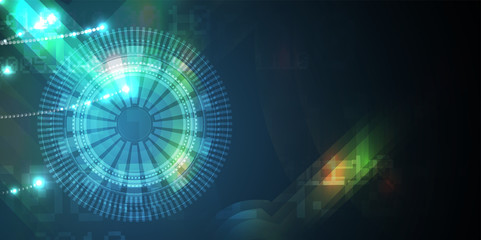 Digital technology world. Business virtual concept. Vector background