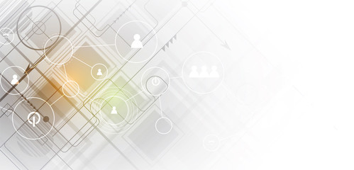 Digital technology world. Business virtual concept. Vector background