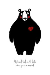 Love Card With Cute Bear.