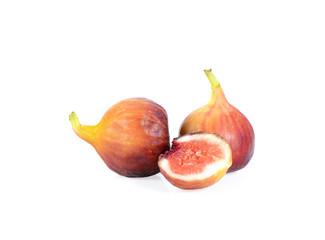 fresh figs on white background