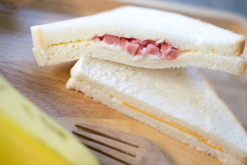 Sandwich in breakfast time