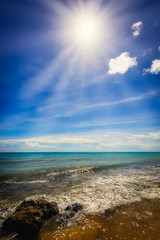magical paradise beach of the Caribbean sea